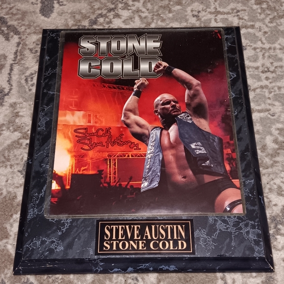 Other - 2000 WWF Stone Cold Steve Austin 8x10 Photo Plaque Vintage WWE Poster Picture